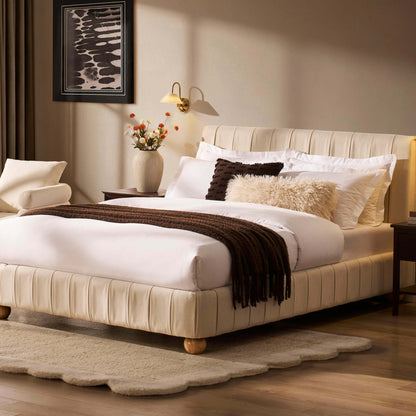 Malmo Bed Frame - Cream Linen - DUSK