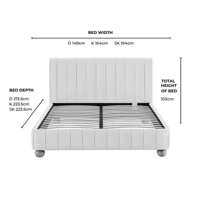 Malmo Bed Frame - Cream Linen - DUSK