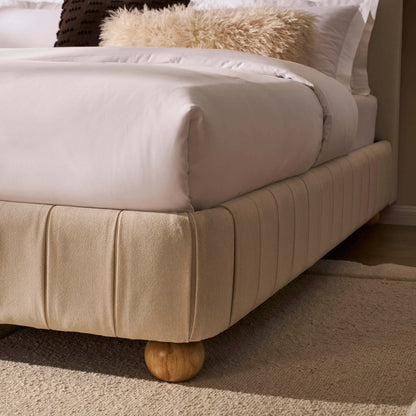 Malmo Bed Frame - Cream Linen - DUSK