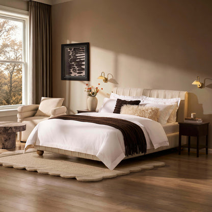 Malmo Bed Frame - Cream Linen - DUSK