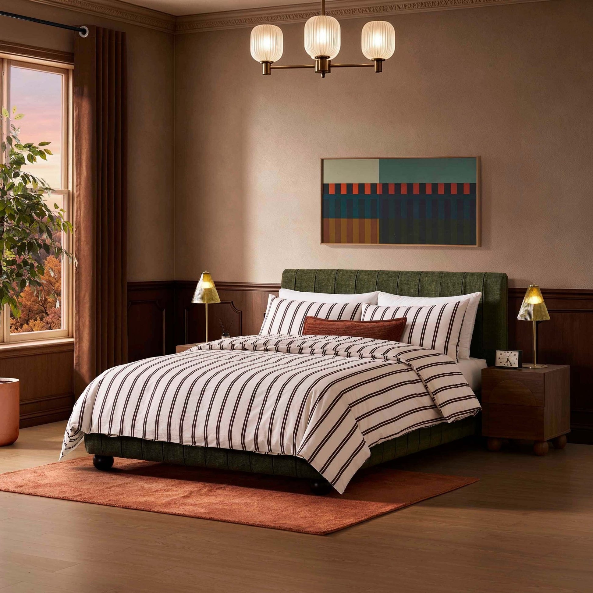 Malmo Bed Frame - Woven Pine Green - DUSK