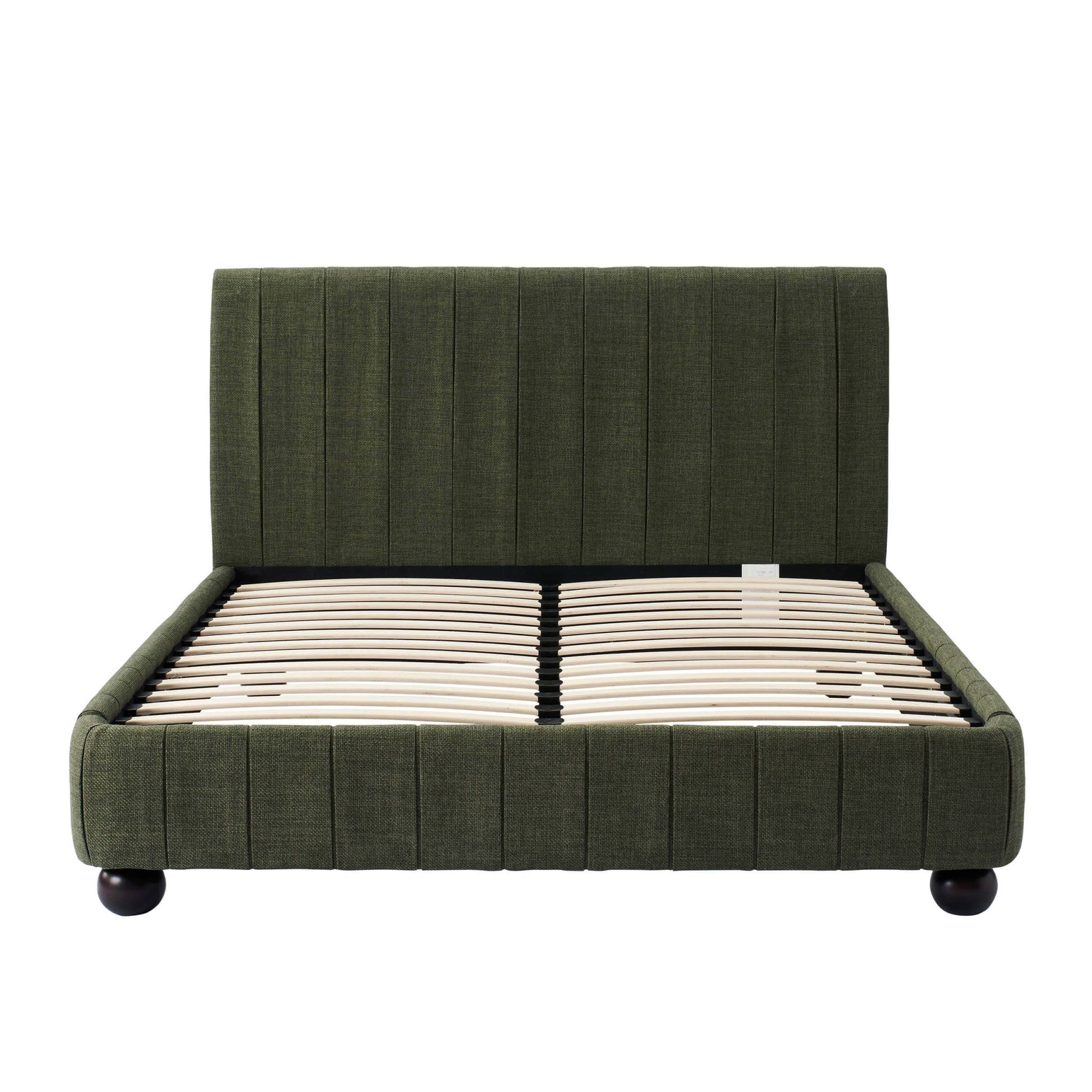Malmo Bed Frame - Woven Pine Green - DUSK