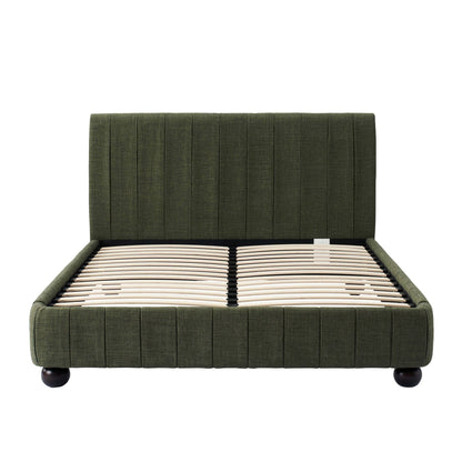 Malmo Bed Frame - Woven Pine Green - DUSK