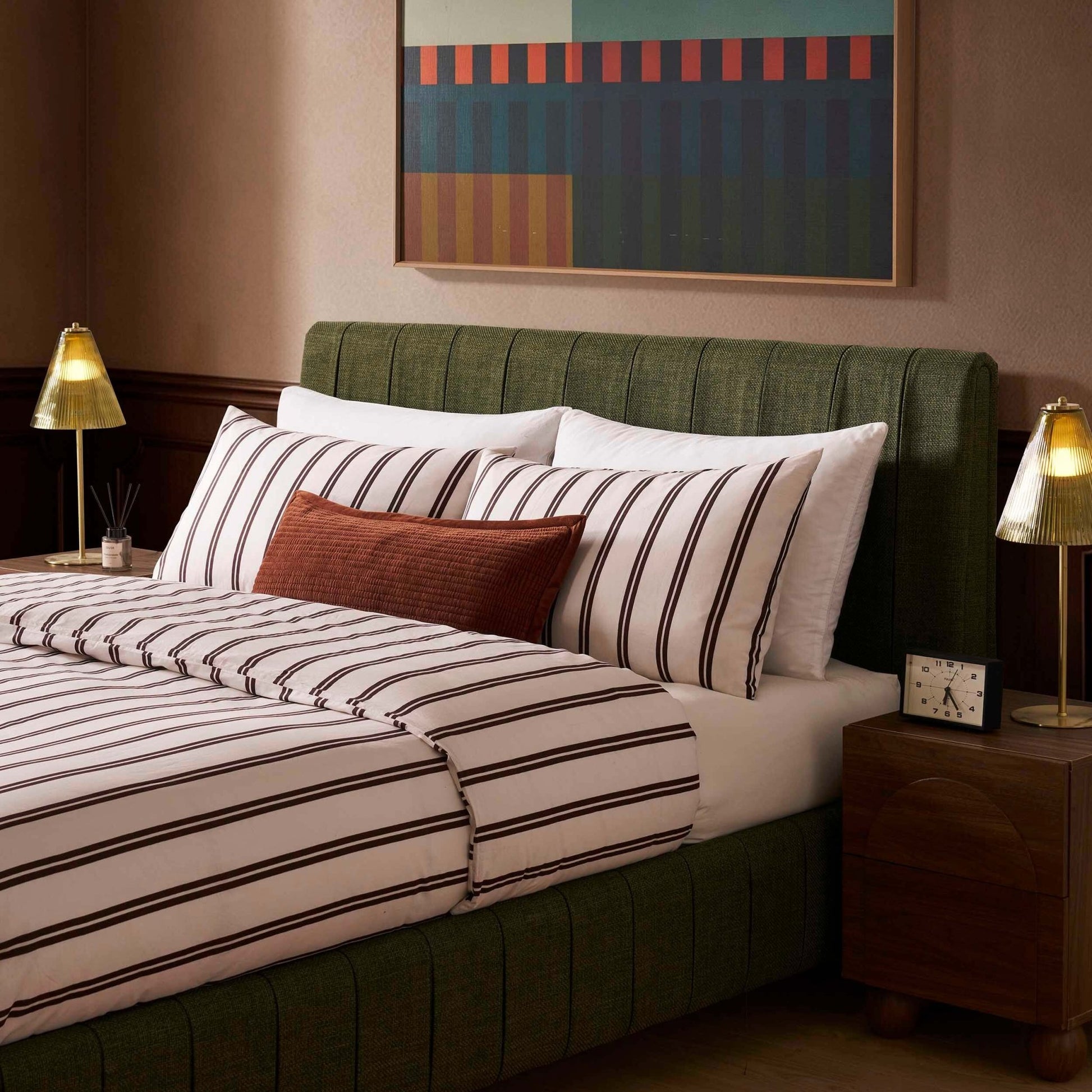 Malmo Bed Frame - Woven Pine Green - DUSK