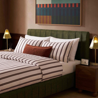 Malmo Bed Frame - Woven Pine Green - DUSK