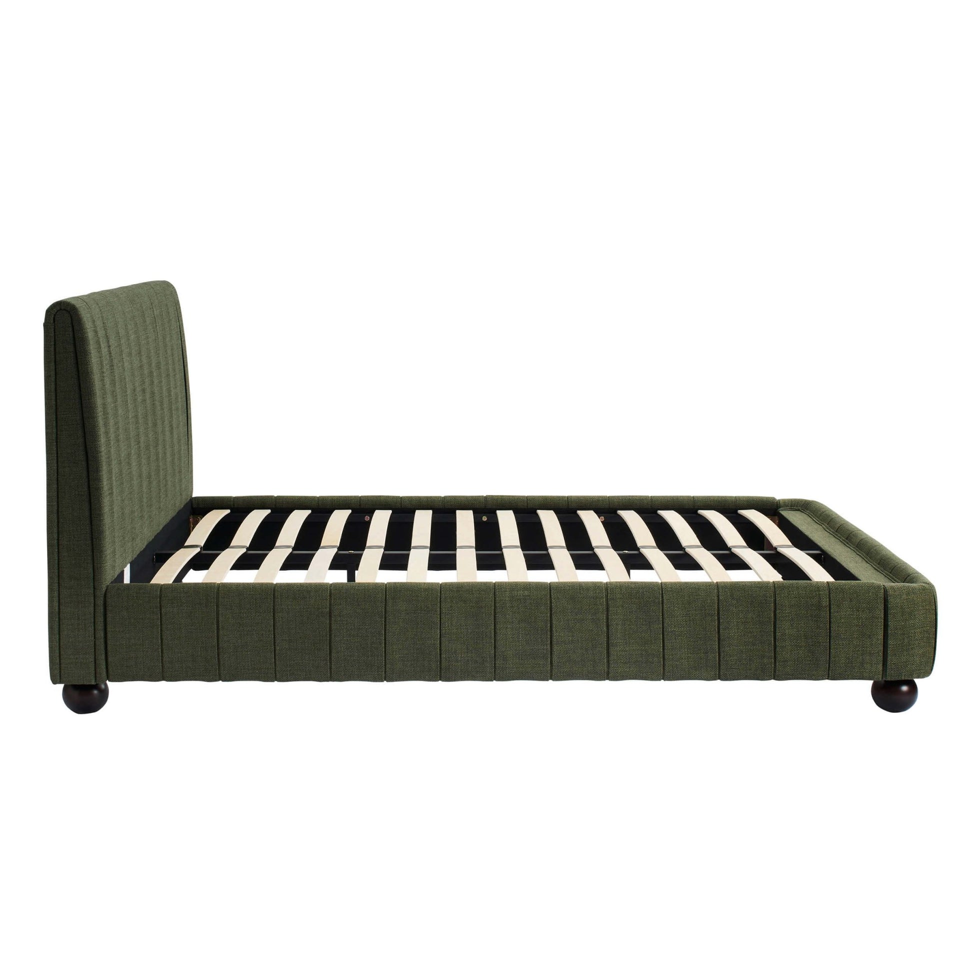 Malmo Bed Frame - Woven Pine Green - DUSK