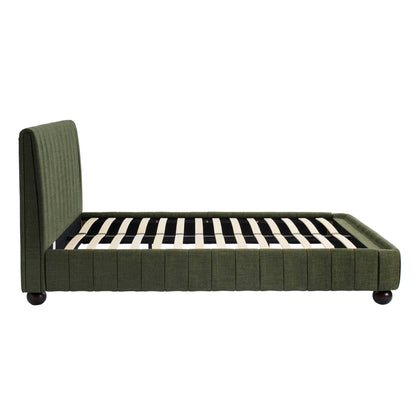 Malmo Bed Frame - Woven Pine Green - DUSK