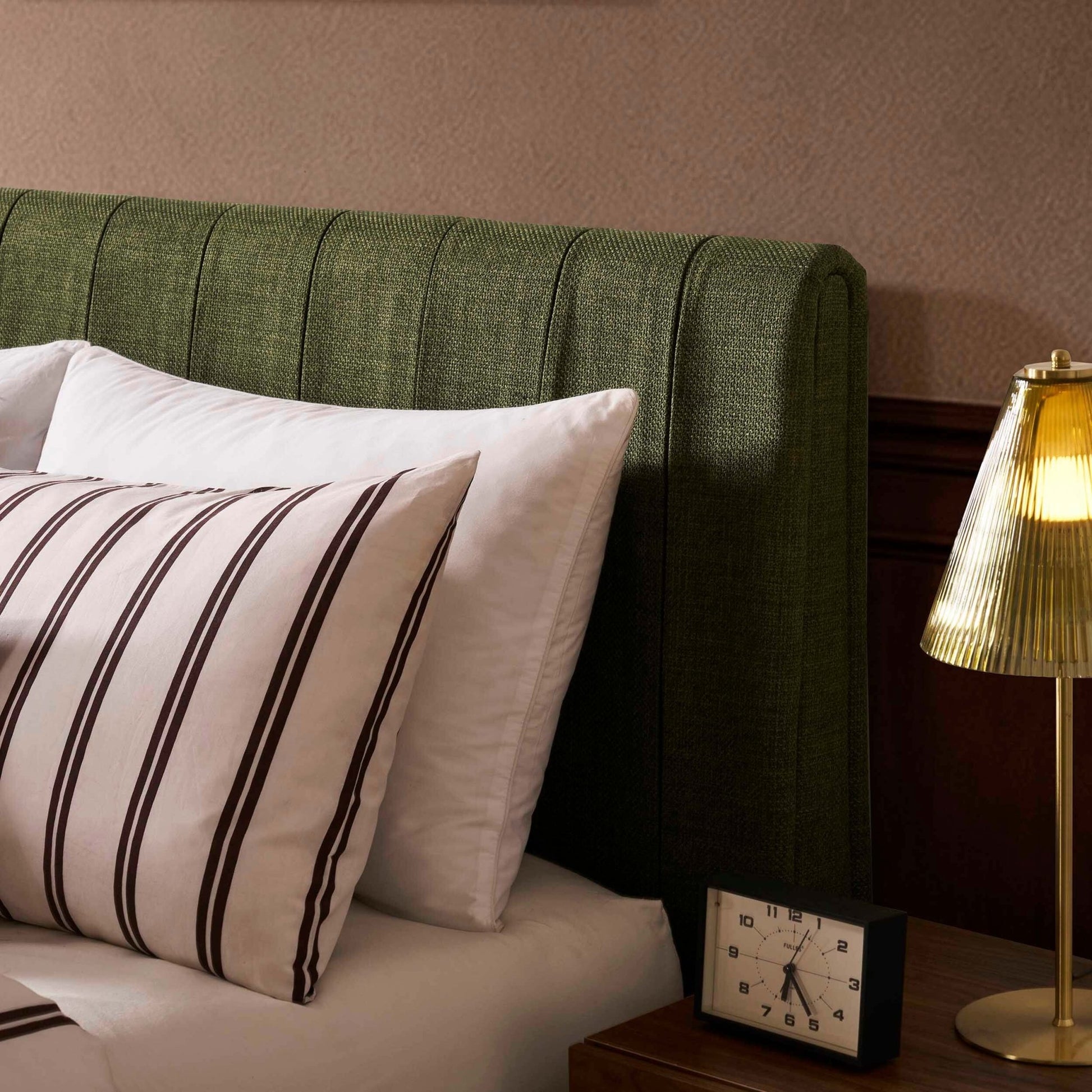 Malmo Bed Frame - Woven Pine Green - DUSK