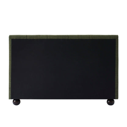 Malmo Bed Frame - Woven Pine Green - DUSK
