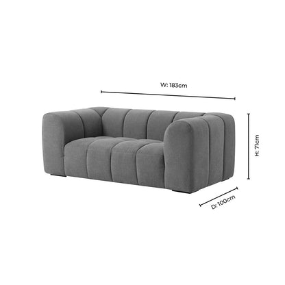 Manhattan 2 Seater Sofa - Chenille Mushroom - DUSK