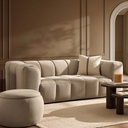 Manhattan 3 Seater Sofa - Chenille Oatmeal - DUSK