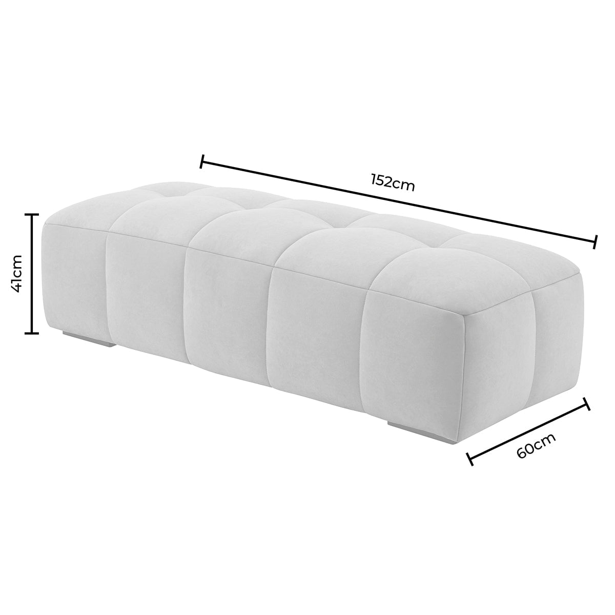Manhattan Boucle Pouffe - Off White - DUSK