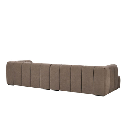 Manhattan Left Hand Chaise Sofa - Chenille Mushroom - DUSK