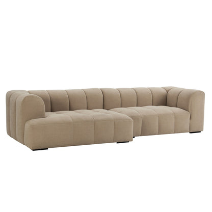 Manhattan Left Hand Chaise Sofa - Chenille Oatmeal - DUSK