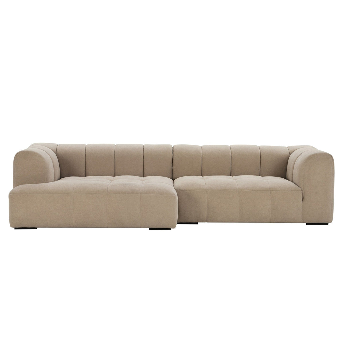 Manhattan Left Hand Chaise Sofa - Chenille Oatmeal - DUSK