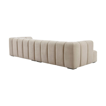 Manhattan Left Hand Large Chaise Sofa - Stone - DUSK