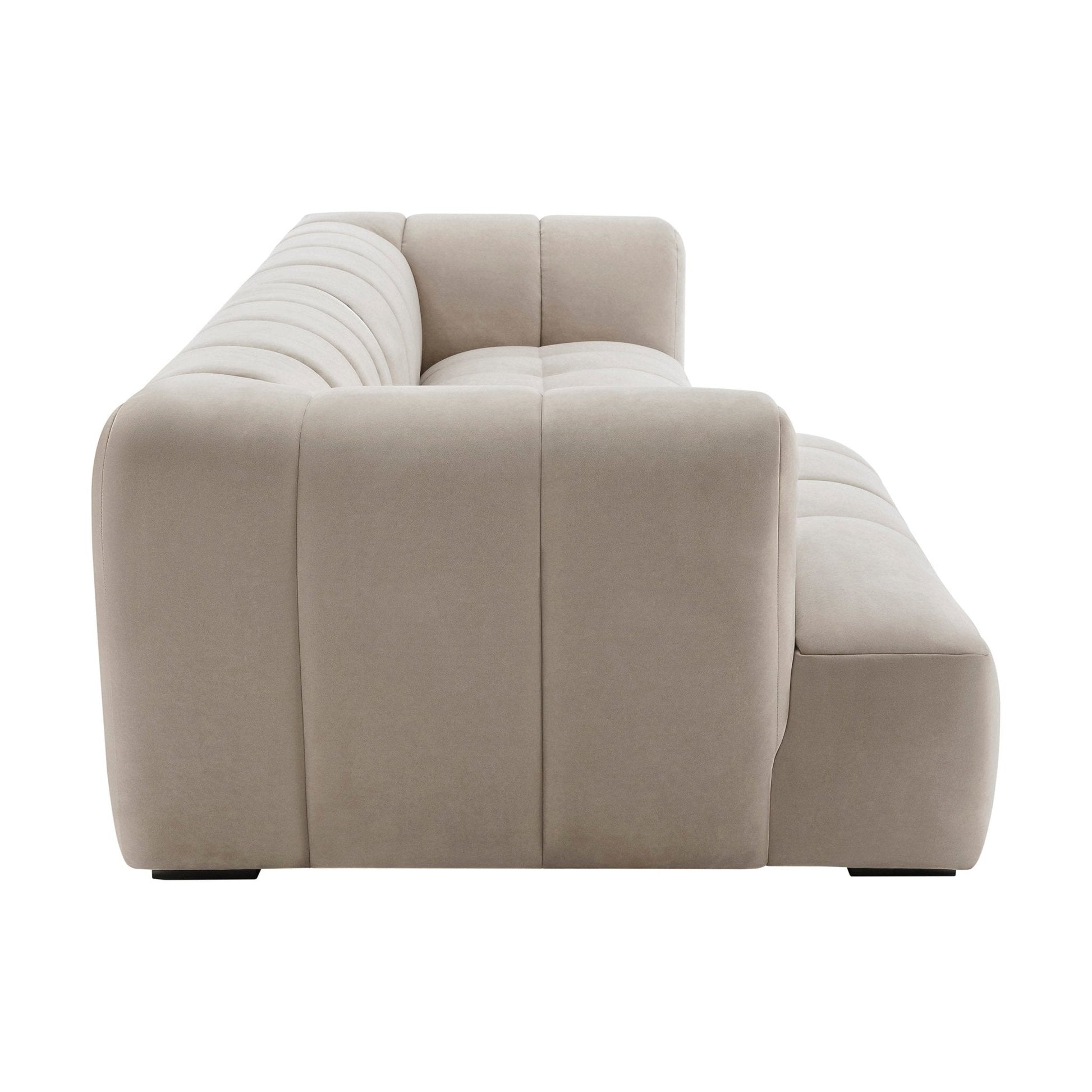 Manhattan Left Hand Large Chaise Sofa - Stone - DUSK