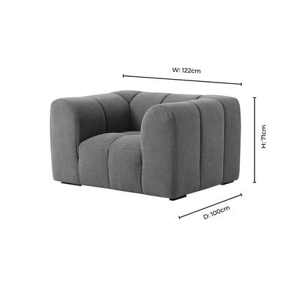 Manhattan Loveseat - Chenille Mushroom - DUSK