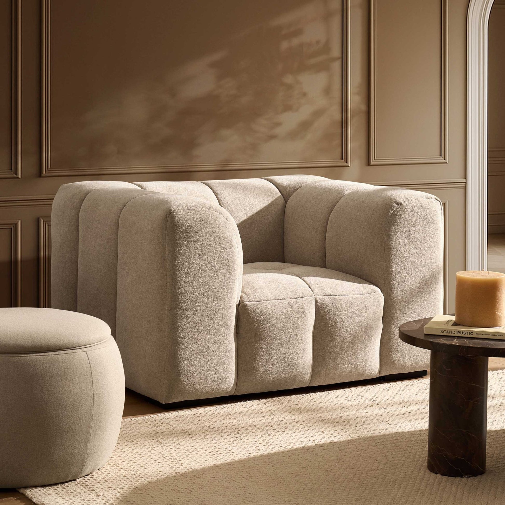 Manhattan Loveseat - Chenille Oatmeal - DUSK