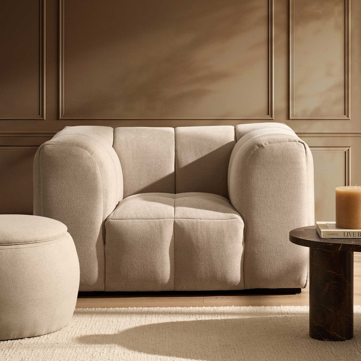 Manhattan Loveseat - Chenille Oatmeal - DUSK