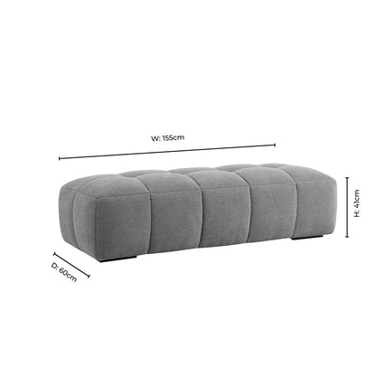 Manhattan Pouffe - Chenille Mushroom - DUSK