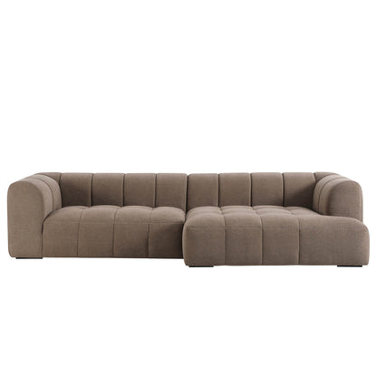 Manhattan Right Hand Chaise - Chenille Mushroom - DUSK