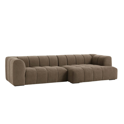 Manhattan Right Hand Chaise Sofa - Chenille Mushroom - DUSK