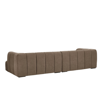 Manhattan Right Hand Chaise Sofa - Chenille Mushroom - DUSK