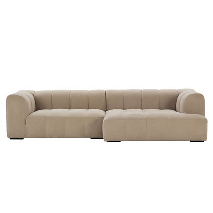 Manhattan Right Hand Chaise Sofa - Chenille Oatmeal - DUSK