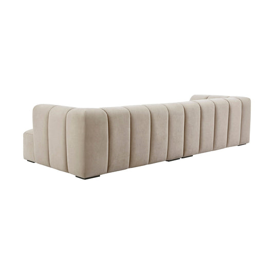 Manhattan Right Hand Large Chaise Sofa - Stone - DUSK