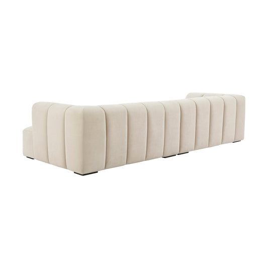 Manhattan Right Hand Large Chaise Sofa - Stone - DUSK