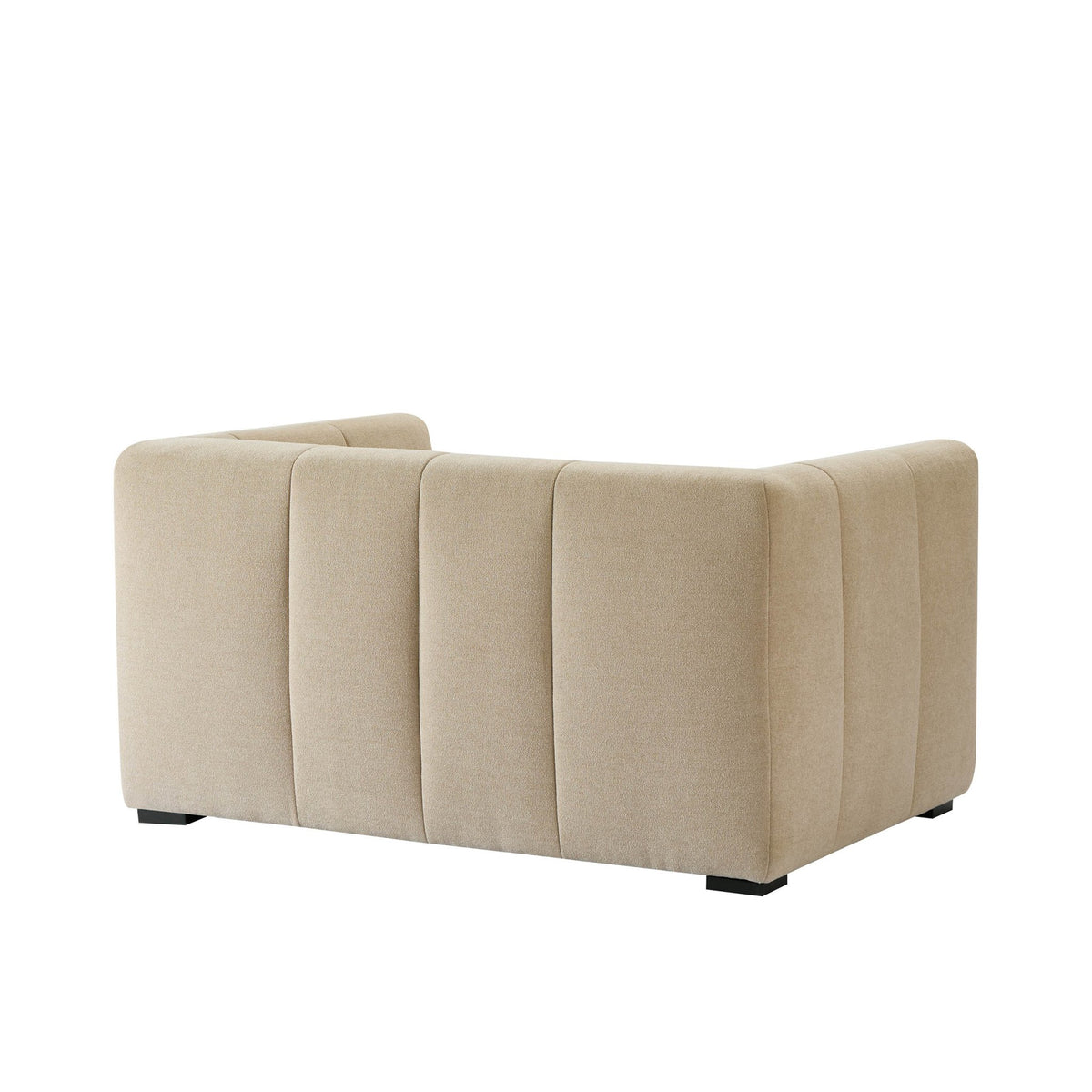 Manhattan Slim Arm Compact 2 Seater Sofa - Chenille Oatmeal - DUSK