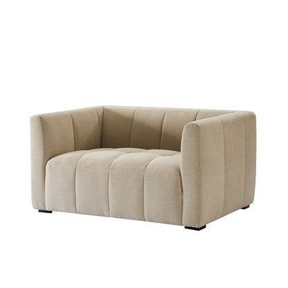 Manhattan Slim Arm Compact 2 Seater Sofa - Chenille Oatmeal - DUSK