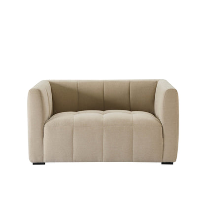 Manhattan Slim Arm Compact 2 Seater Sofa - Chenille Oatmeal - DUSK