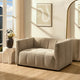 Manhattan Slim Arm Compact 2 Seater Sofa - Chenille Oatmeal - DUSK