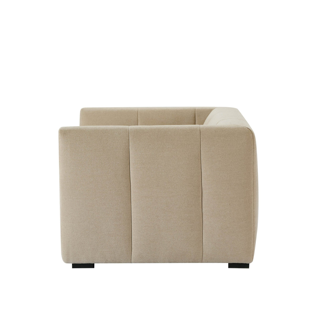 Manhattan Slim Arm Compact 2 Seater Sofa - Chenille Oatmeal - DUSK