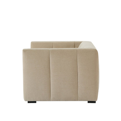 Manhattan Slim Arm Compact 2 Seater Sofa - Chenille Oatmeal - DUSK