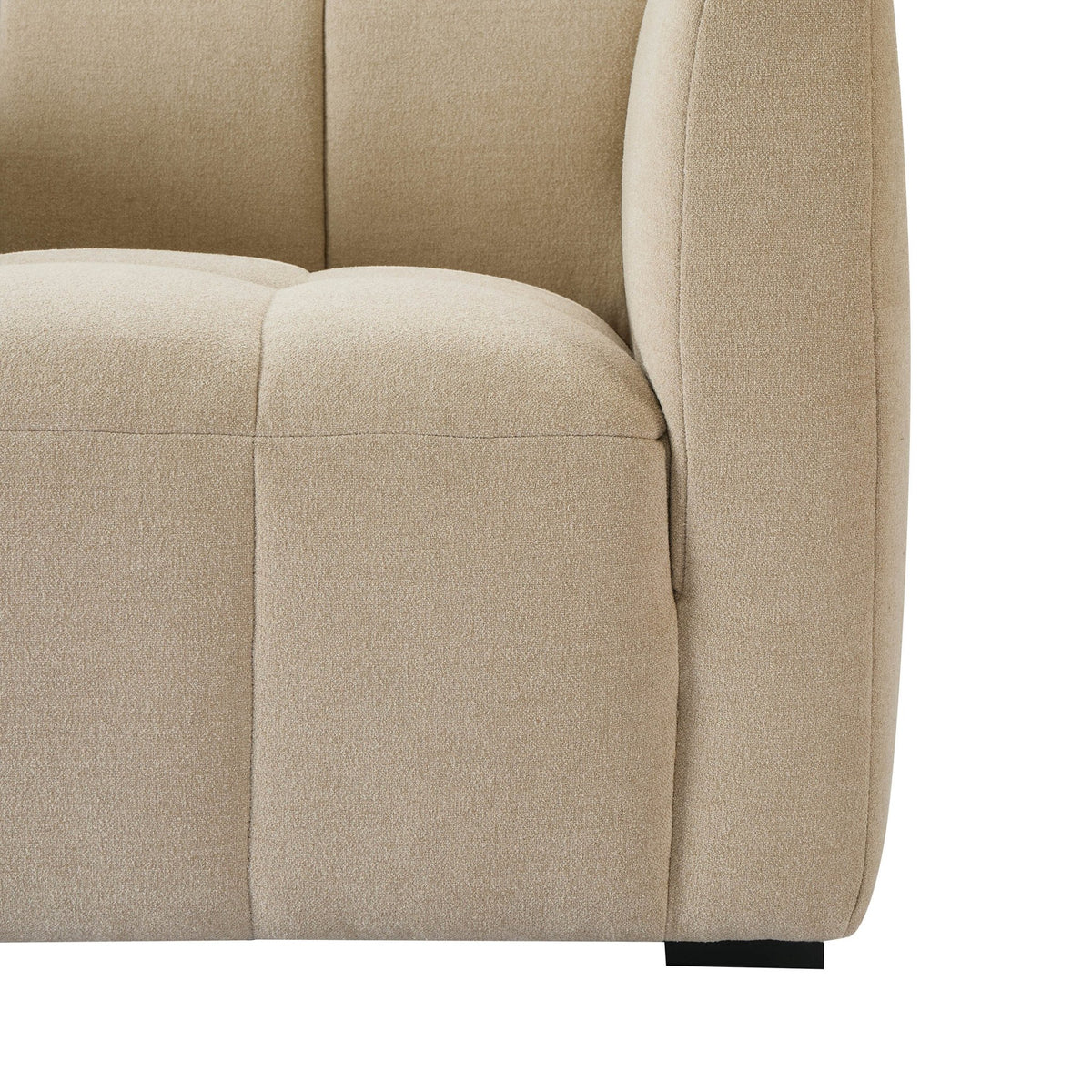 Manhattan Slim Arm Compact 2 Seater Sofa - Chenille Oatmeal - DUSK
