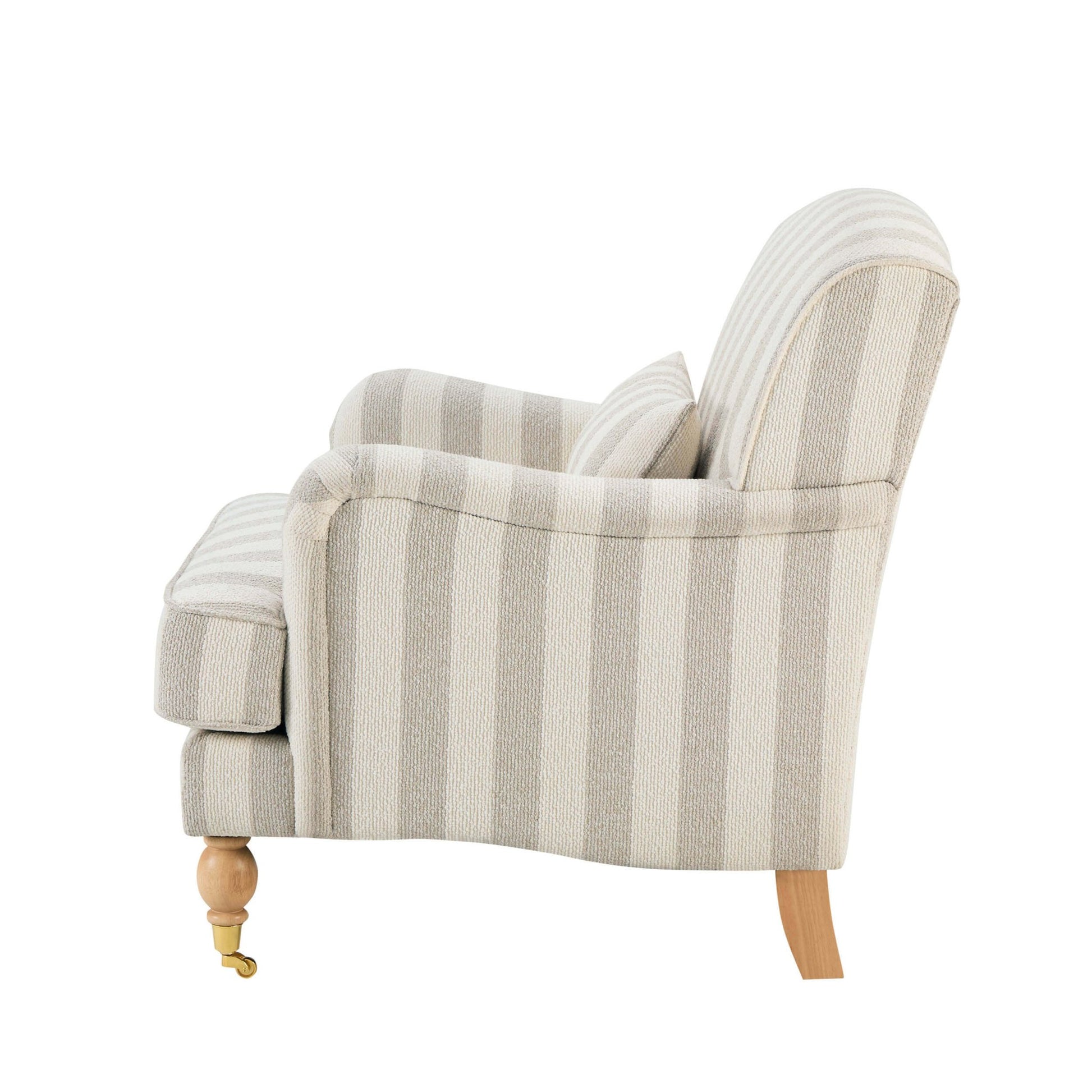 Mara Armchair - Natural Boucle Stripe - DUSK