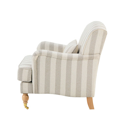 Mara Armchair - Natural Boucle Stripe - DUSK