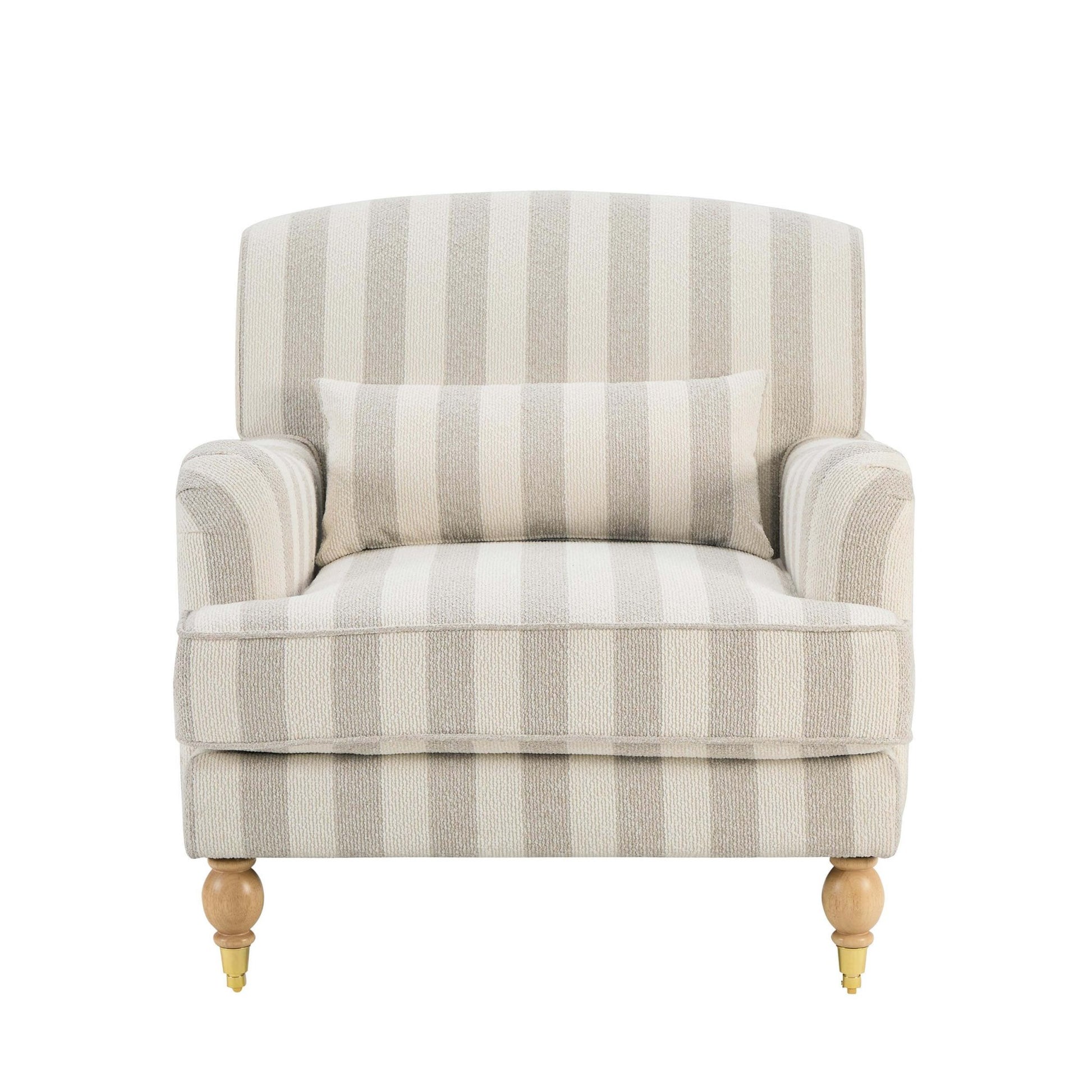 Mara Armchair - Natural Boucle Stripe - DUSK