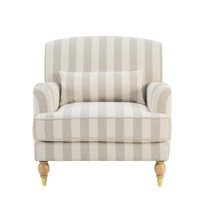 Mara Armchair - Natural Boucle Stripe - DUSK