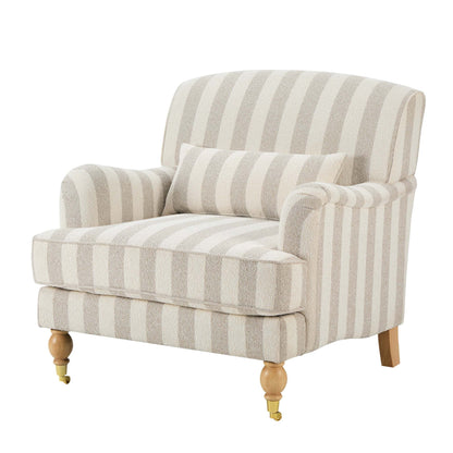 Mara Armchair - Natural Boucle Stripe - DUSK