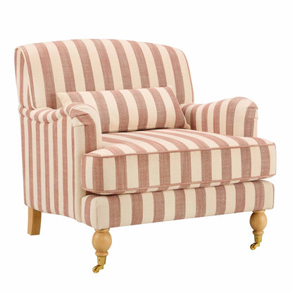 Mara Armchair - Raspberry Stripe - DUSK