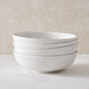 Margalo Beaded Set of 4 Cereal Bowls - White - DUSK