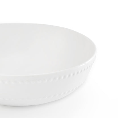 Margalo Beaded Set of 4 Cereal Bowls - White - DUSK