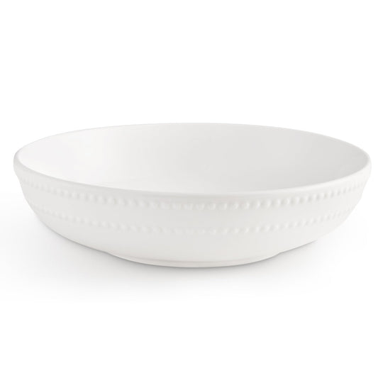 Margalo Beaded Set of 4 Pasta Bowls - White - DUSK