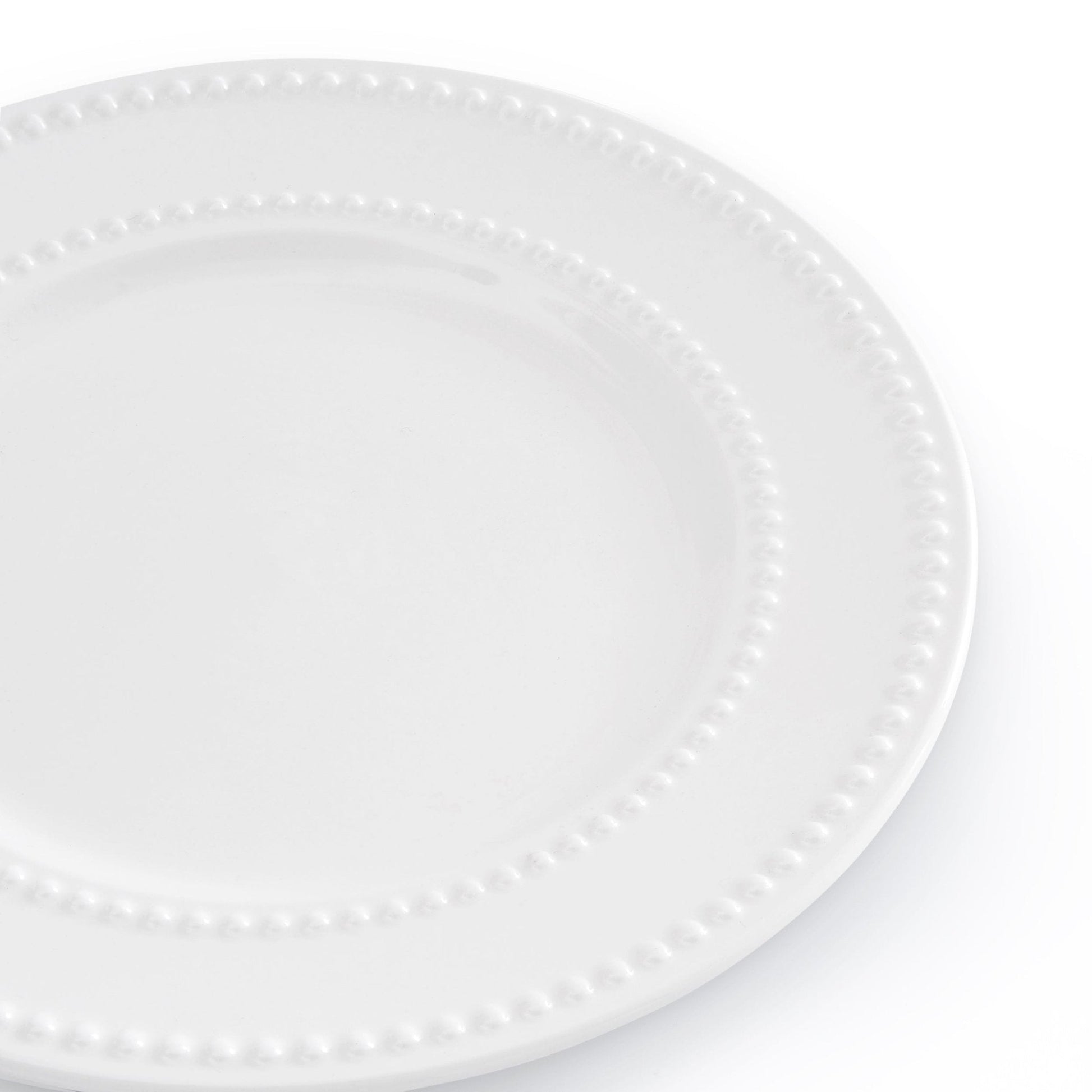 Margalo Beaded Set of 4 Side Plates - White - DUSK