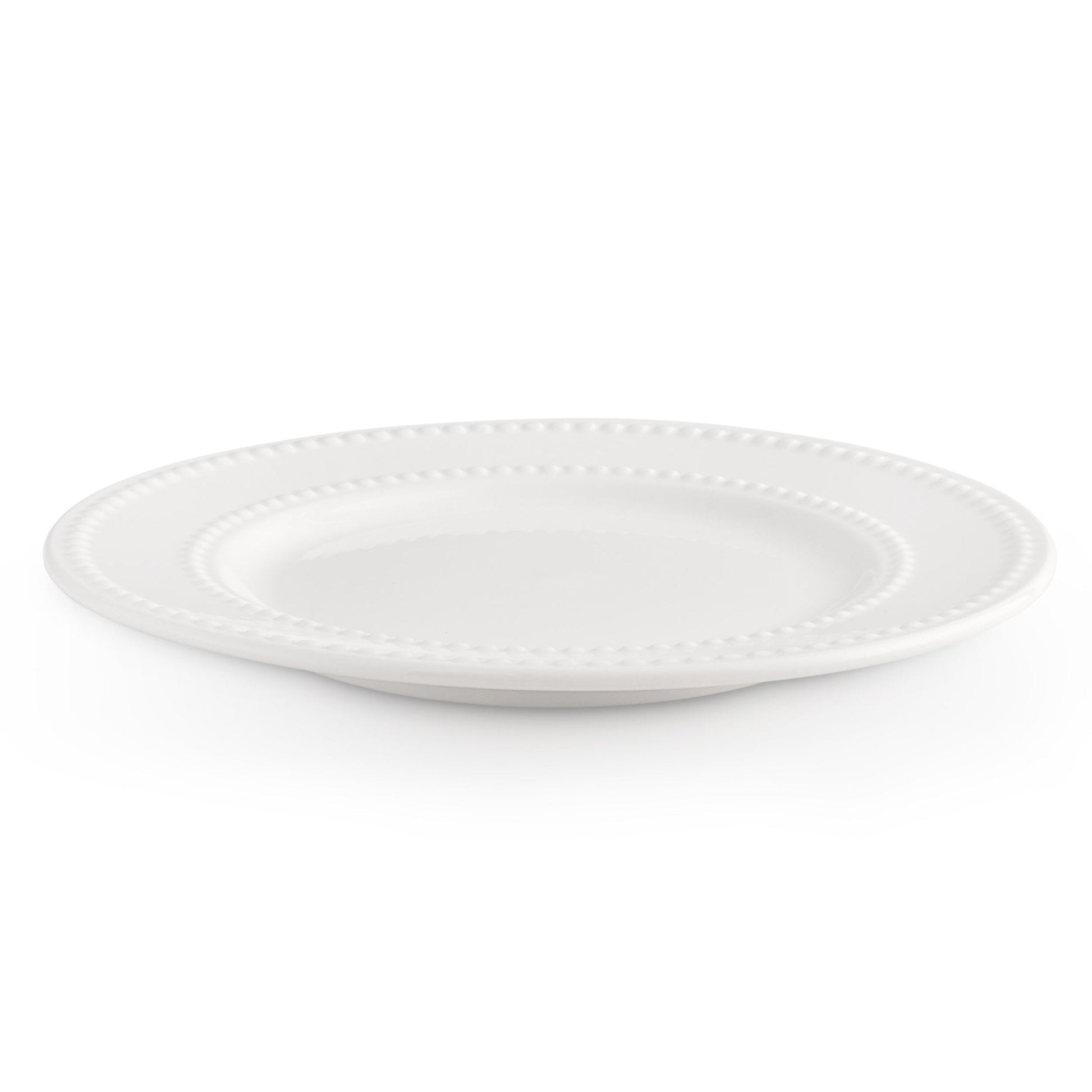 Margalo Beaded Set of 4 Side Plates - White - DUSK