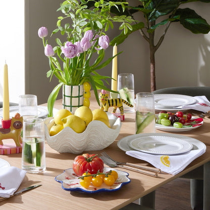 Margalo Beaded Set of 4 Side Plates - White - DUSK